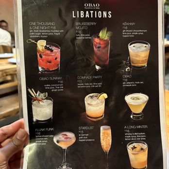 OBAO - Cocktail menu - Asian Fusion Near Me - New York, New York OBAO - Cocktail menu - Asian Fusion Near Me - New York, New York