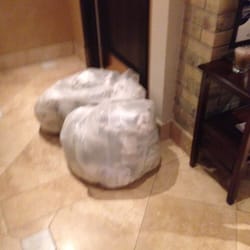 Brio Italian Grille - Garbage on the floor by the front door on Friday at 10:30 pm
