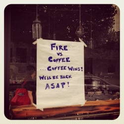 Artisan - Survived the great fire of 21/8/13 - locals hope coffee is served again soon!