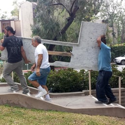 Kevin and team installing one large piece - great for no seam.