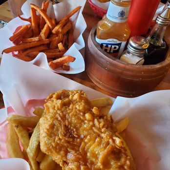 Camelot Fish & Chips - Fish and chips with sweet potato fries - Seafood Near Me - Pacifica, California