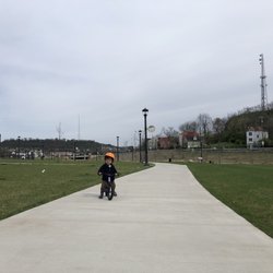 Lick Run Greenway - Miniman rides bike