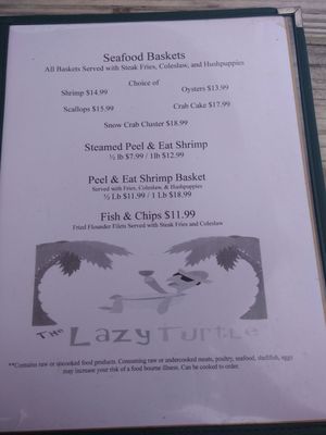 Menu photo 7 Lazy Turtle Oceanfront Grille Oak Island, NC