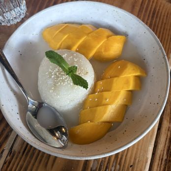 Isarn Thai Soul Kitchen - Mango sticky rice (seasonal) - Noodles Near Me - Seattle, Washington
