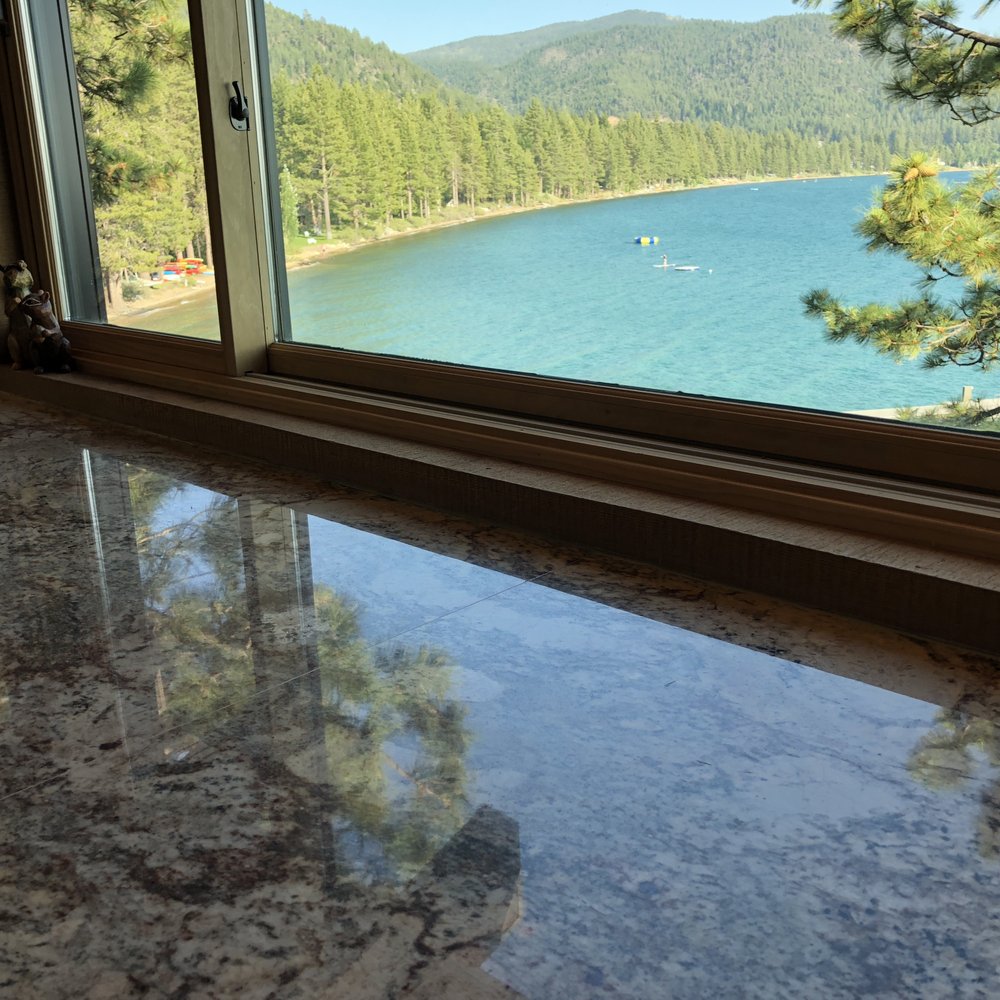Majestic Marble & Tile - check this granite seam and the caulking, awesome! - General Contractors Near Me - Carson City, Nevada