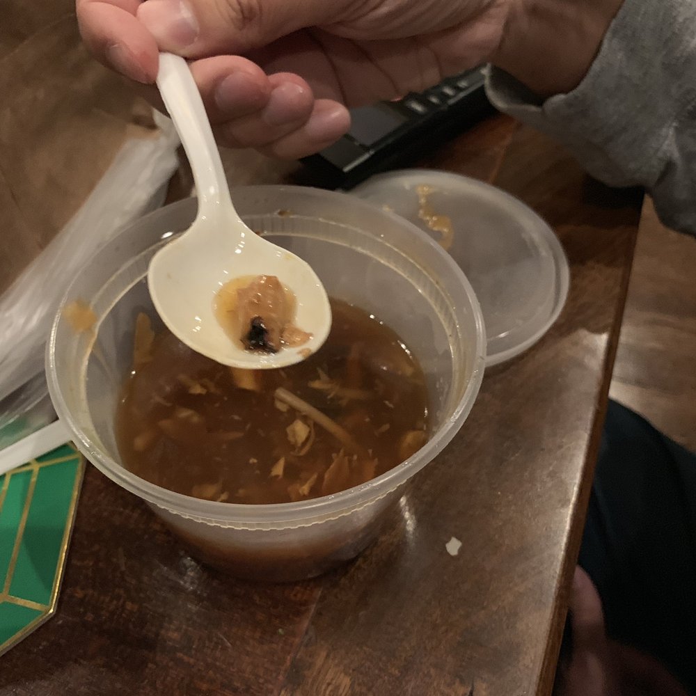 Golden Garden - CIGARETTE BUTT in their hot and sour soup! Disgusting!!! - Chinese Near Me - Great Neck, New York