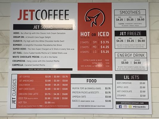 Menu photo 3 Jet Coffee Lafayette, LA