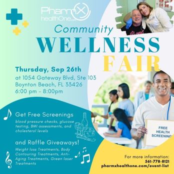 PharmXhealthOne - Join us at the PharmXHealthOne Wellness Fair. Spaces are limited, so RSVP today - Naturopathic/Holistic Near Me - Boynton Beach, Florida PharmXhealthOne - Join us at the PharmXHealthOne Wellness Fair. Spaces are limited, so RSVP today - Naturopathic/Holistic Near Me - Boynton Beach, Florida