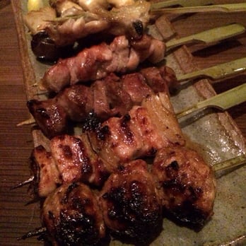 Rintaro - Yakitori Chef's Choice: Tsukune, Thigh, Thigh w/ onion, Gizzard, Wing & Mushroom | $15.50 - Izakaya Near Me - San Francisco, California