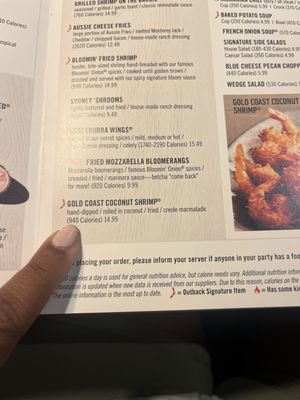 Menu photo 1 Outback Steakhouse Oklahoma City, OK