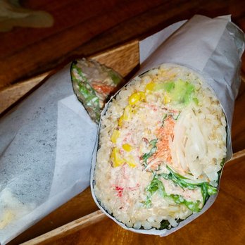 Up Roll Cafe - Honolulu - CALIFORNIA CRAB ROLL w/brown rice ($12.75) Snow crab 'salad' with tomatoes, cheese, avocado and corn. Funky combo. - Sushi Bars Near Me - Honolulu, Hawaii Up Roll Cafe - Honolulu - CALIFORNIA CRAB ROLL w/brown rice ($12.75) Snow crab 'salad' with tomatoes, cheese, avocado and corn. Funky combo. - Sushi Bars Near Me - Honolulu, Hawaii