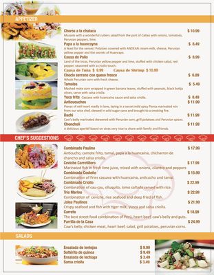 Menu photo 3 Contigo Peru - Utah West Valley City, UT