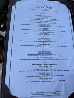 Menu photo 2 Maria Corona Cabo San Lucas, BCS Menu photo 2 Maria Corona Cabo San Lucas, BCS