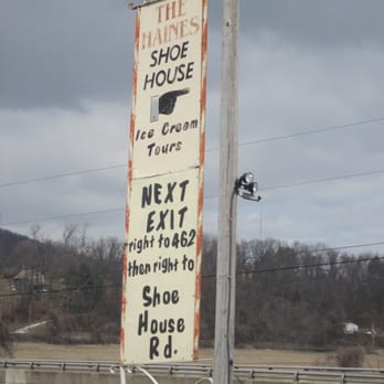 Haines Shoe House - Sign that is seen on Route 30 East - Ice Cream & Frozen Yogurt Near Me - York, Pennsylvania Haines Shoe House - Sign that is seen on Route 30 East - Ice Cream & Frozen Yogurt Near Me - York, Pennsylvania