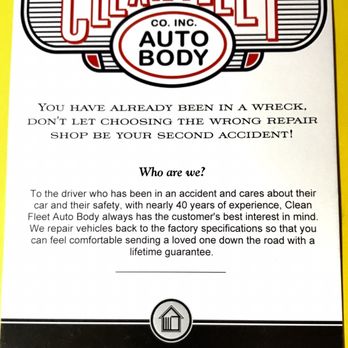 Clean Fleet Auto Body - Their flyer of services - Body Shops Near Me - Metairie, Louisiana Clean Fleet Auto Body - Their flyer of services - Body Shops Near Me - Metairie, Louisiana