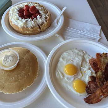 Koa Pancake House - Breakfast plate & waffles. - Breakfast & Brunch Near Me - Kapolei, Hawaii