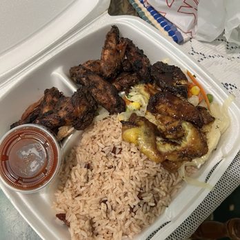 Cool Runnings Jamaican Grill - Large jerk chicken plate with plantains - Caribbean Near Me - Houston, Texas Cool Runnings Jamaican Grill - Large jerk chicken plate with plantains - Caribbean Near Me - Houston, Texas