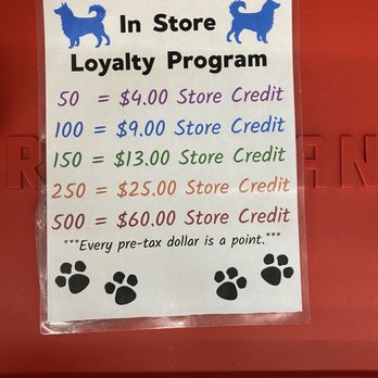 Dog Supplies - $1 = 1 point, generous loyalty program - Pet Stores Near Me - Huntersville, North Carolina