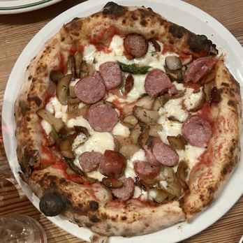 Lucia’s Berkeley - Sausage and mushroom pizza - Pizza Near Me - Berkeley, California
