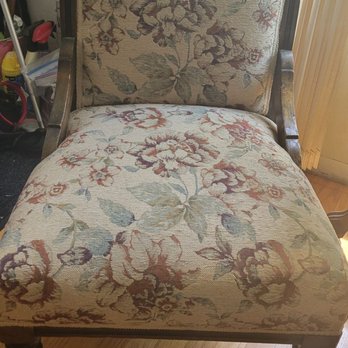 Sergio Cisneros Upholstery - Both chairs were completely re-done. Foam, springs, material! They are beautiful - Furniture Reupholstery Near Me - Modesto, California Sergio Cisneros Upholstery - Both chairs were completely re-done. Foam, springs, material! They are beautiful - Furniture Reupholstery Near Me - Modesto, California
