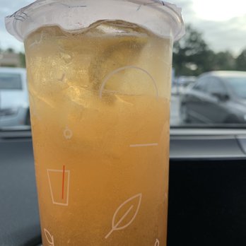 Redstraw - lemon and its grind and pulps in a Rose Garden Tea. - Bubble Tea Near Me - Irvine, California Redstraw - lemon and its grind and pulps in a Rose Garden Tea. - Bubble Tea Near Me - Irvine, California
