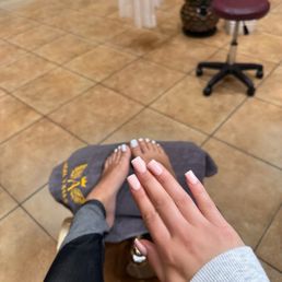 Acrylic nails and pedi