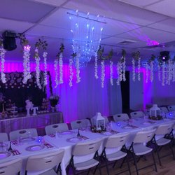 A beautiful bridal shower set up in our Crystal room