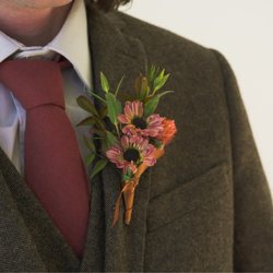 Annabell's Garden & Floral Design - Fall flower groom boutonnière