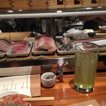 Uchi Austin - Iced green tea in front of fresh fish - Sushi Bars Near Me - Austin, Texas Uchi Austin - Iced green tea in front of fresh fish - Sushi Bars Near Me - Austin, Texas
