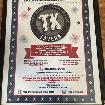 TK Tavern - Camillus - Menu - Sports Bars Near Me - Camillus, New York