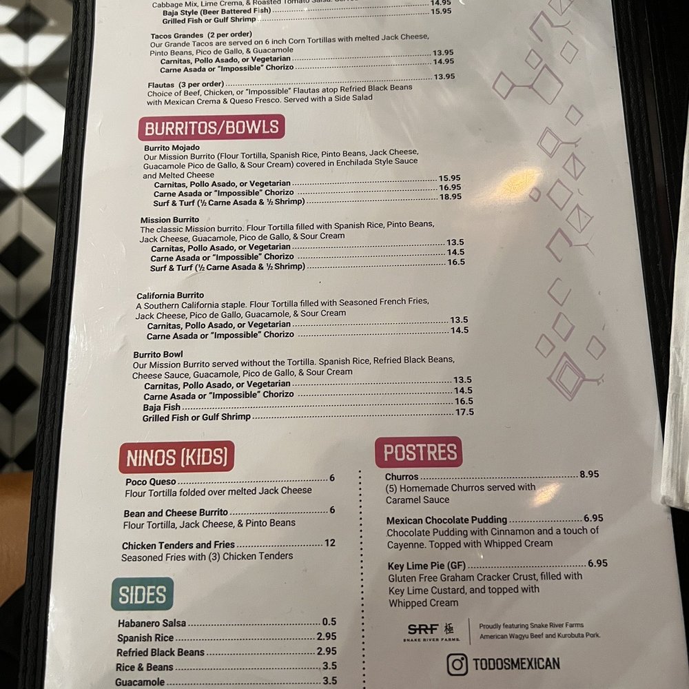 Todos - Menu - Mexican Near Me - Oakland, California Todos - Menu - Mexican Near Me - Oakland, California