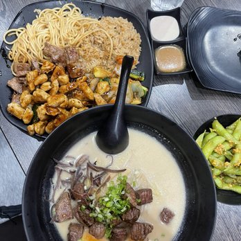 Okama - filet mignon ramen, hibachi chicken and steak with fried rice - Sushi Bars Near Me - Chula Vista, California