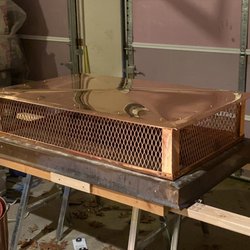 Able Roofing - Custom built copper chimney cap.