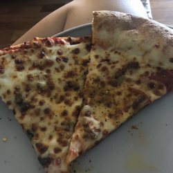 Papa Johns Pizza - This crust on left toppings covered to the edge. Stuff crust on the right looked amazing too!