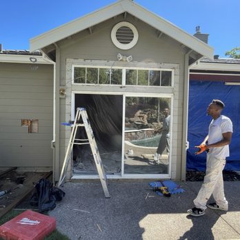 Ray's Straight Line Painting - Door and window removal before panoramic door was installed. - Painters Near Me Ray's Straight Line Painting - Door and window removal before panoramic door was installed. - Painters Near Me