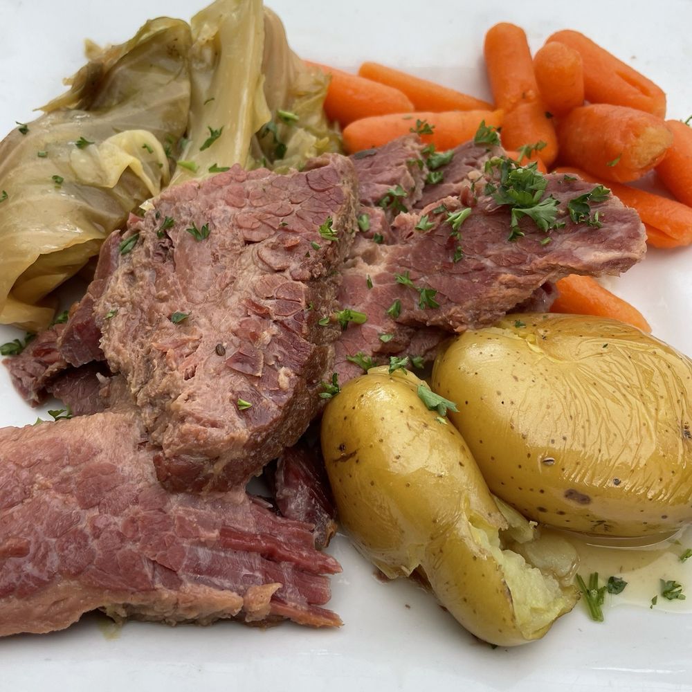 Famous corned beef dinner on St Pat's Day Famous corned beef dinner on St Pat's Day