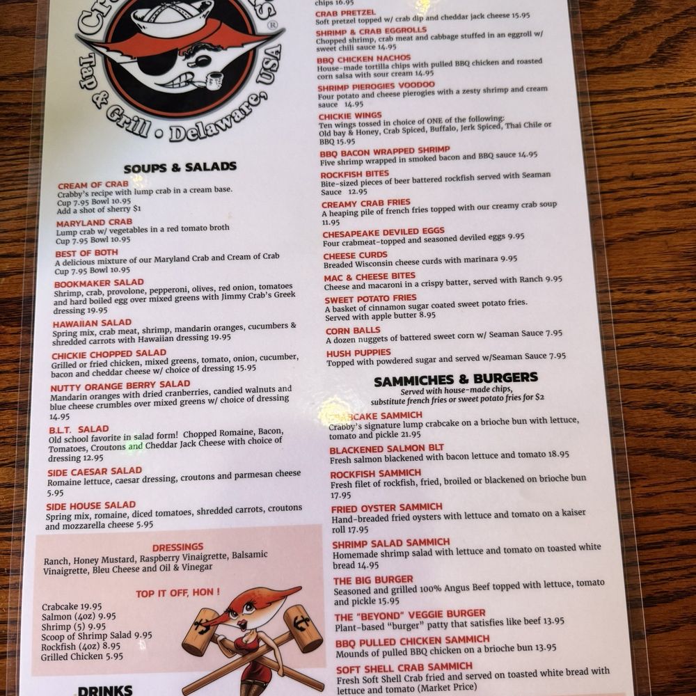Crabby Dick’s - Menu page 1 - Seafood Near Me - Rehoboth beach, Delaware Crabby Dick’s - Menu page 1 - Seafood Near Me - Rehoboth beach, Delaware