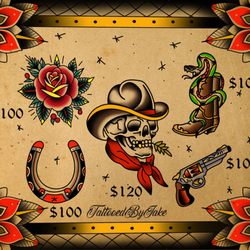 Leap Then Look Tattoo & Piercing Studio - Affordable tattoo flash by TattooedByJake