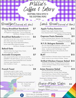 Menu photo 4 Millie's Coffee & Eatery Cambridge, WI