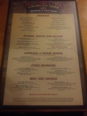 Menu photo 7 Crawfish Town USA Breaux Bridge, LA Menu photo 7 Crawfish Town USA Breaux Bridge, LA