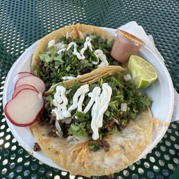 Super tacos - carne asada (with everything)