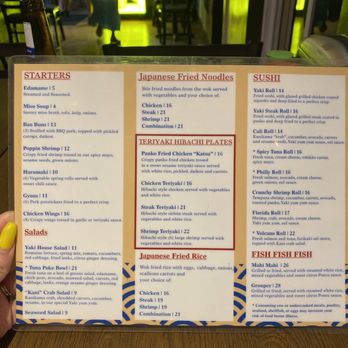 Yaki - Menu - Japanese Near Me - Miramar Beach, Florida
