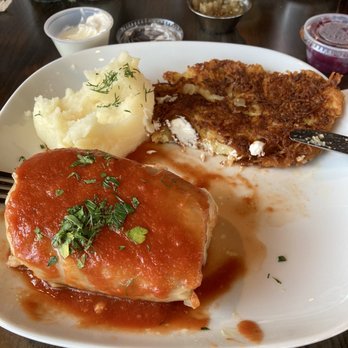 Pierogibites & More - MEAT STUFFED CABBAGE with Potato pancake - Polish Near Me - Bellmore, New York Pierogibites & More - MEAT STUFFED CABBAGE with Potato pancake - Polish Near Me - Bellmore, New York