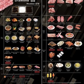 Chubby Cattle - Diamond menu -- October 2023 - Barbeque Near Me - Monterey Park, California
