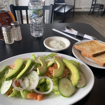 The Corner Grill - The garden salad with toast on the side. Ended up making a yummy sandwich with ranch as a spread. - Breakfast & Brunch Near Me - North Arlington, New Jersey The Corner Grill - The garden salad with toast on the side. Ended up making a yummy sandwich with ranch as a spread. - Breakfast & Brunch Near Me - North Arlington, New Jersey