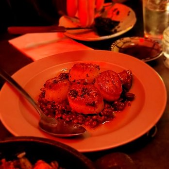 8282 - JjaJang Bori-bap (25$-) Seared scallops over barley mixed in black bean sauce & truffle paste. Very good. - Korean Near Me - New York, New York