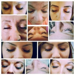 Salon Shags - Collage of salon guests, Individual Lash Extensions by Gloria