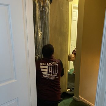 Collegiate Movers - A very VERY heavy solid wood dresser moved up the stairs with care - Movers Near Me - Roanoke, Virginia
