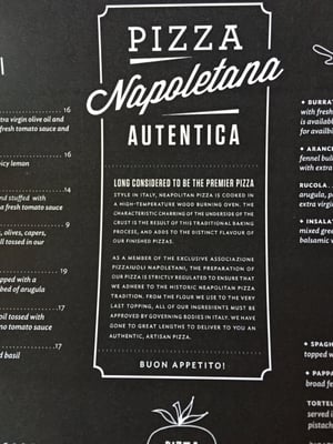 Menu photo 1 Ristorante Pulcinella Calgary, AB