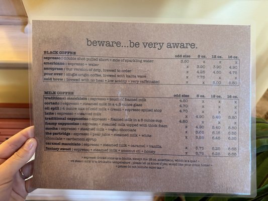 Menu photo 5 Beware Coffee Tacoma, WA Menu photo 5 Beware Coffee Tacoma, WA